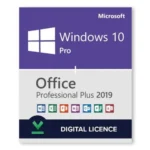 Windows 10 Pro + Microsoft Office 2019 Professional Bundle – Digital Licenses 1PC