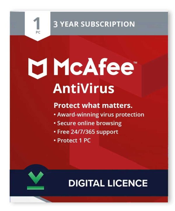 Buy McAfee AntiVirus 3 year 1 device in Sri Lanka